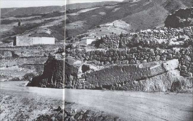 Güímar. Carretera General del Sur a su paso por Agache. Fondo Fotográfico Ayuntamiento de Güímar